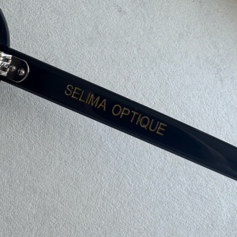 Selima Optique Carolyn Bessette Kennedy black Oval 90s Carolyn Sunglasses - Picture 4 of 13